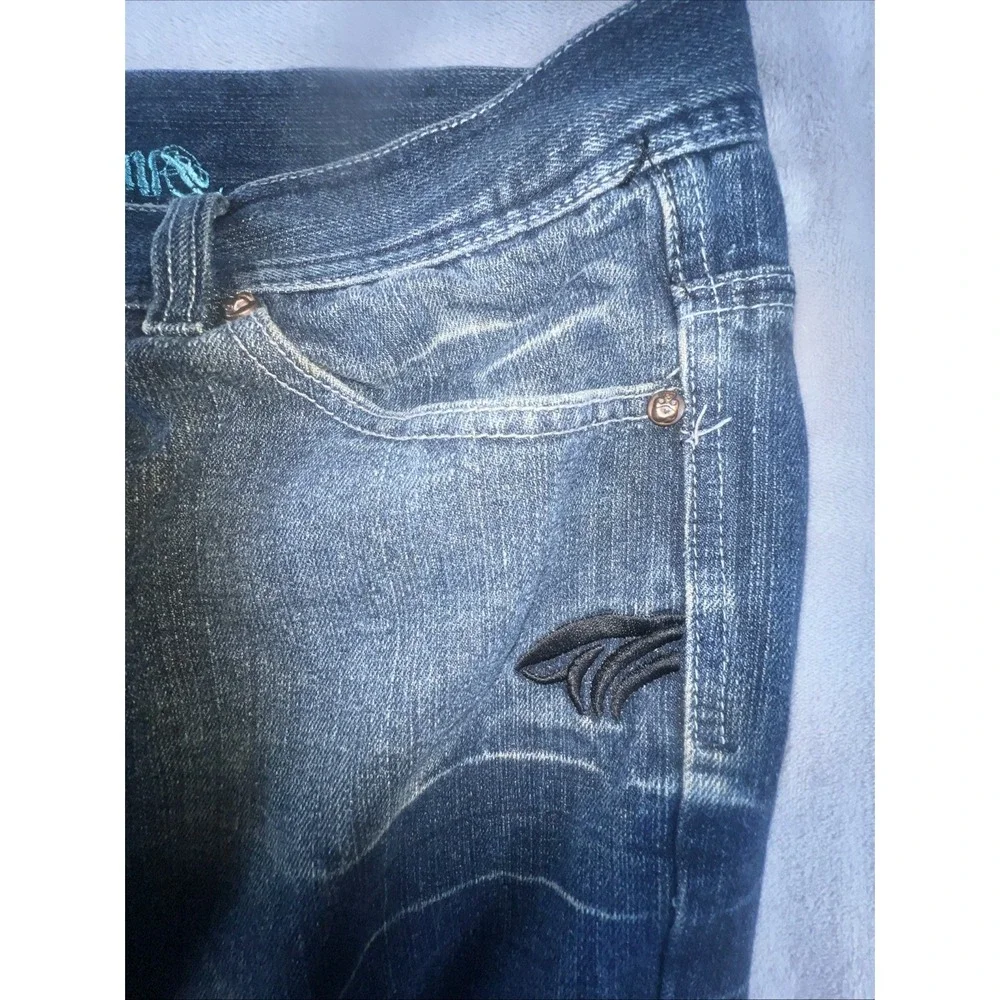 Affliction Jeans Men's 40x34 Fits (40x32) Embroidered Pockets Dark Wash‎ Y2K